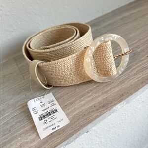 J. Crew Factory Straw waist belt Size O/S